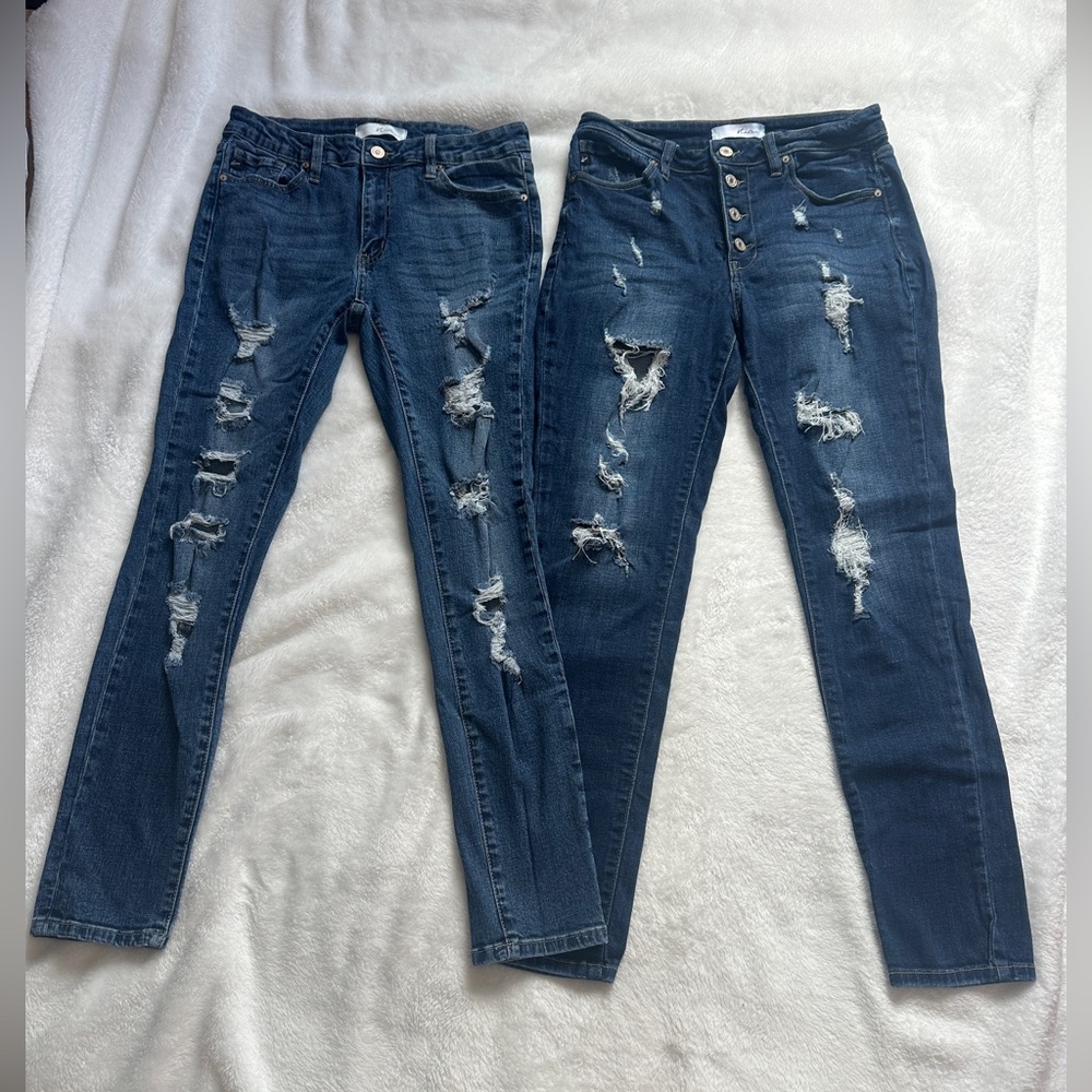 Bundle KanCan Distressed Skinny Jeans size 9